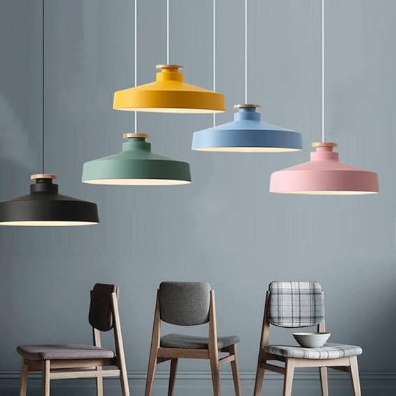 Hanglamp met Houten Kap en Aluminium Accent – Scandinavisch Design voor Eetkamer en Woonkamer | Sansoti
