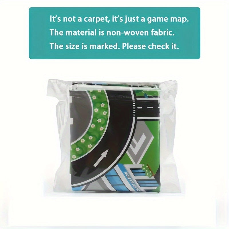 Speelkleed Kinderen 100x130cm Boerderij Wegen Antislip Speelmat Speelgoedauto's Dieren Verkeerskleed Kinderkamer Vloerkleed | Sansoti