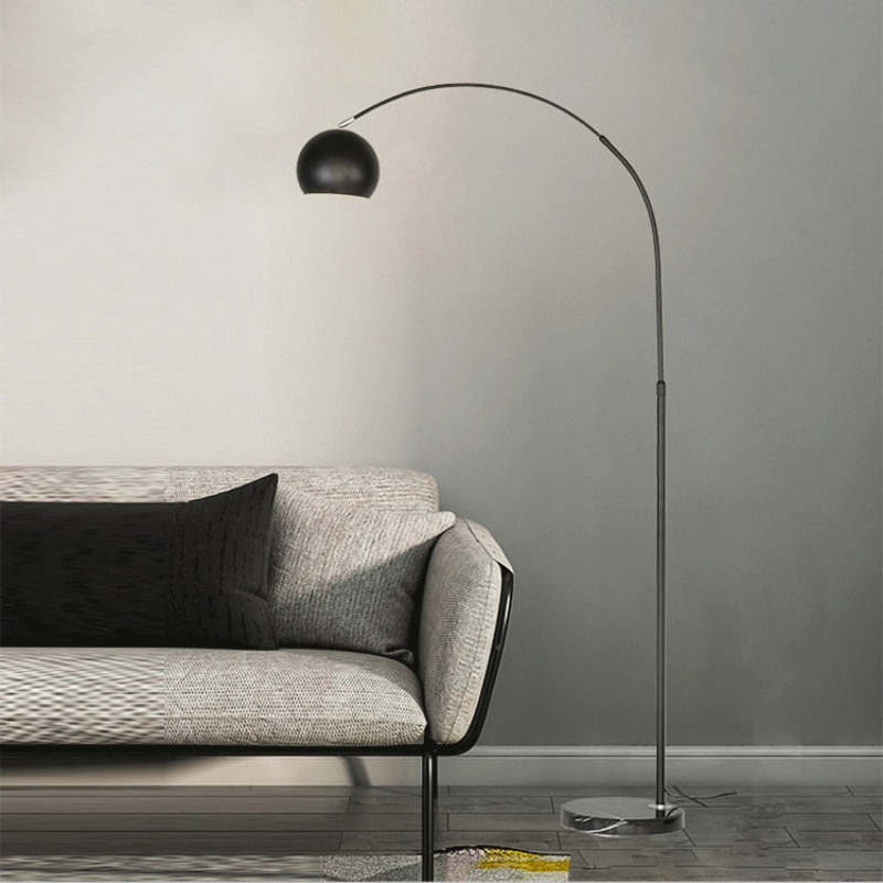 Stehleuchte Bogenform Led Metall Schwarz Blau Gelb Rosa Silber Gold Dimmbar Wohnzimmer Schlafzimmer | Restfield