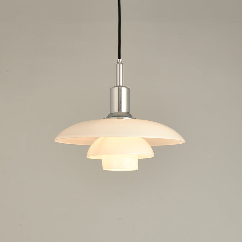 Hanglamp Glas Rond Scandinavisch Wit LED Woonkamer Eetkamer Slaapkamer Modern | Sansoti