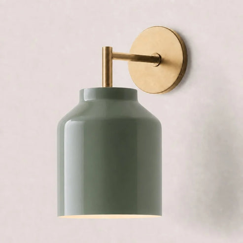 Wandlamp met Melkglazen Kap en Metalen Accenten Minimalistisch Design Sfeerlamp Hal Gang Slaapkamer | Sansoti