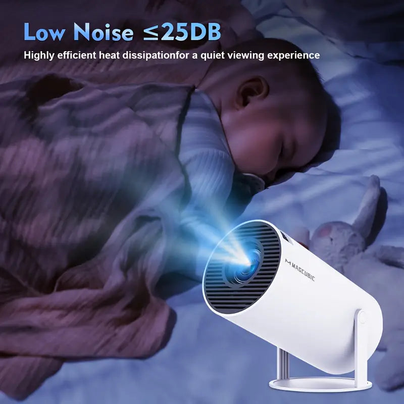 Compacte Mini Projector 4K Ultra HD met Draadloze Connectiviteit Beamer Thuisbioscoop Systeem Streaming Apparaat | Sansoti