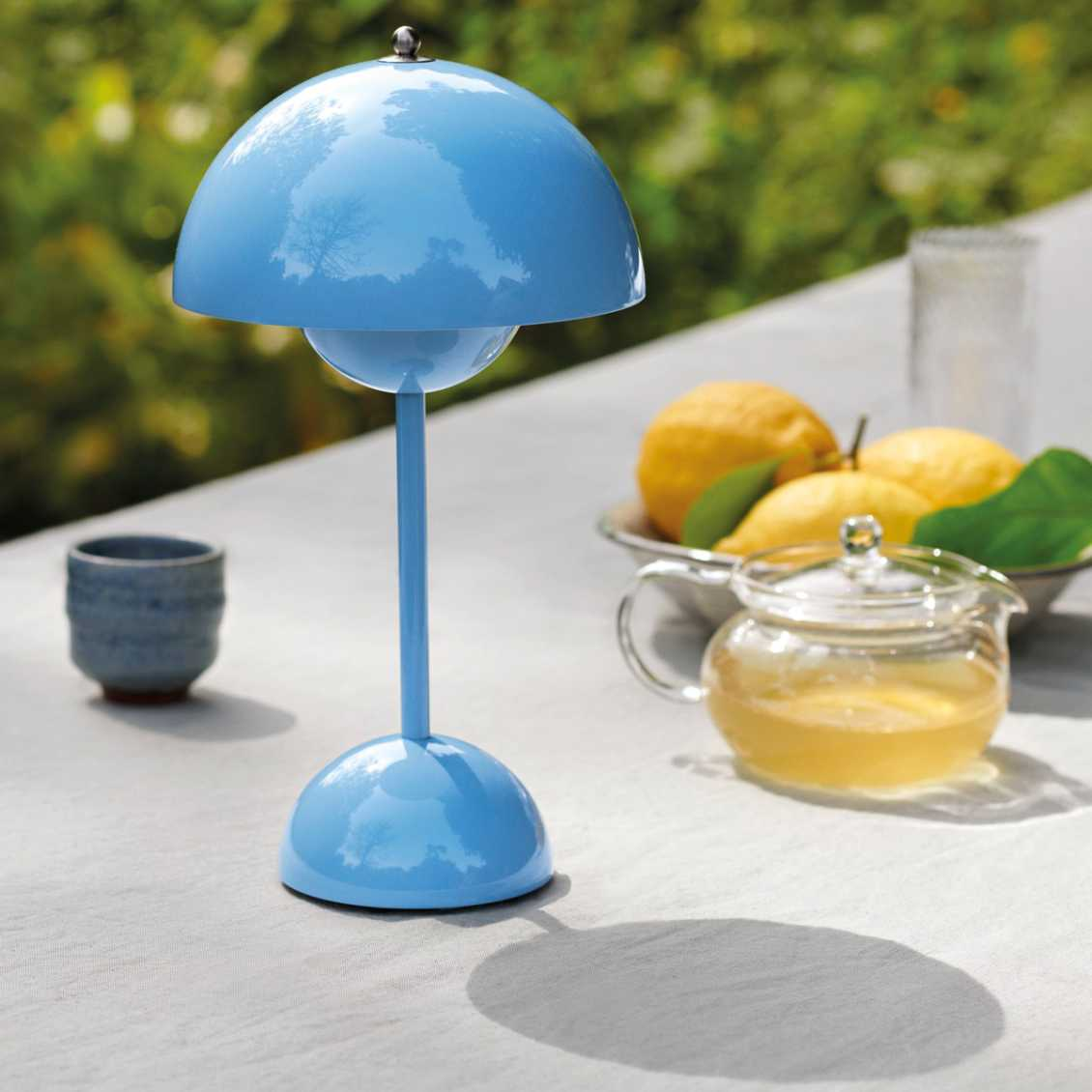 Tafellamp paddenstoel LED USB oplaadbaar draadloos nachtkastje bureau sfeerlicht interieur | Sansoti