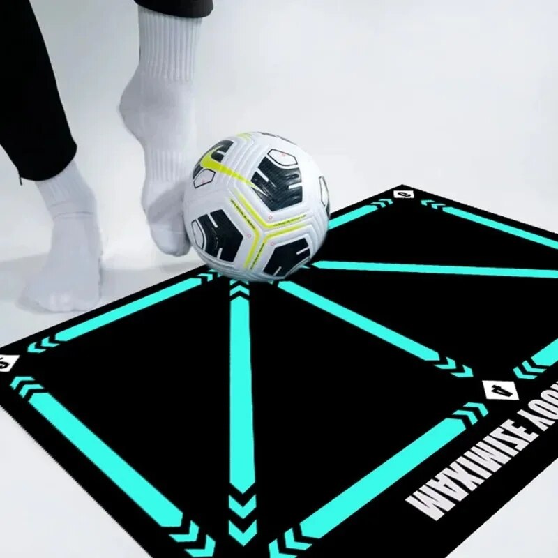Voetbaltrainingsmat voor Kinderen met Trainingsvideos Grijs Rood 90x60cm Balcontrole Drills Oefenmat Indoor Outdoor Voetbalvaardigheden | Sansoti