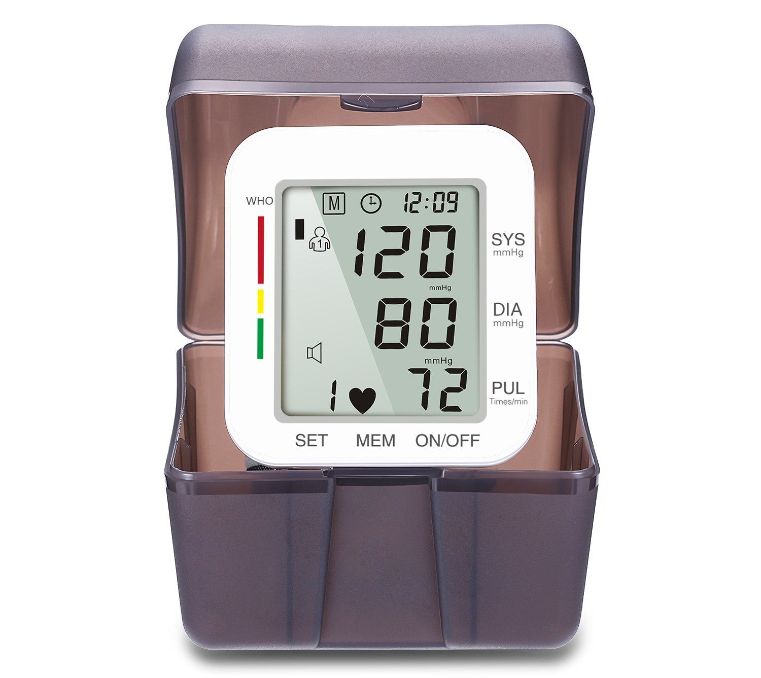 Digitale Polsbloeddrukmeter met LCD-scherm voor Nauwkeurige Thuismeting en Gezondheidsmonitoring Thuis | Sansoti