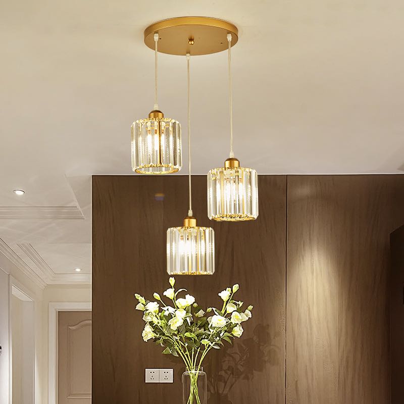 Hanglamp Glas Metaal Verstelbaar Cilindervorm Modern Design Woonkamer Eetkamer Slaapkamer Hangverlichting | Sansoti