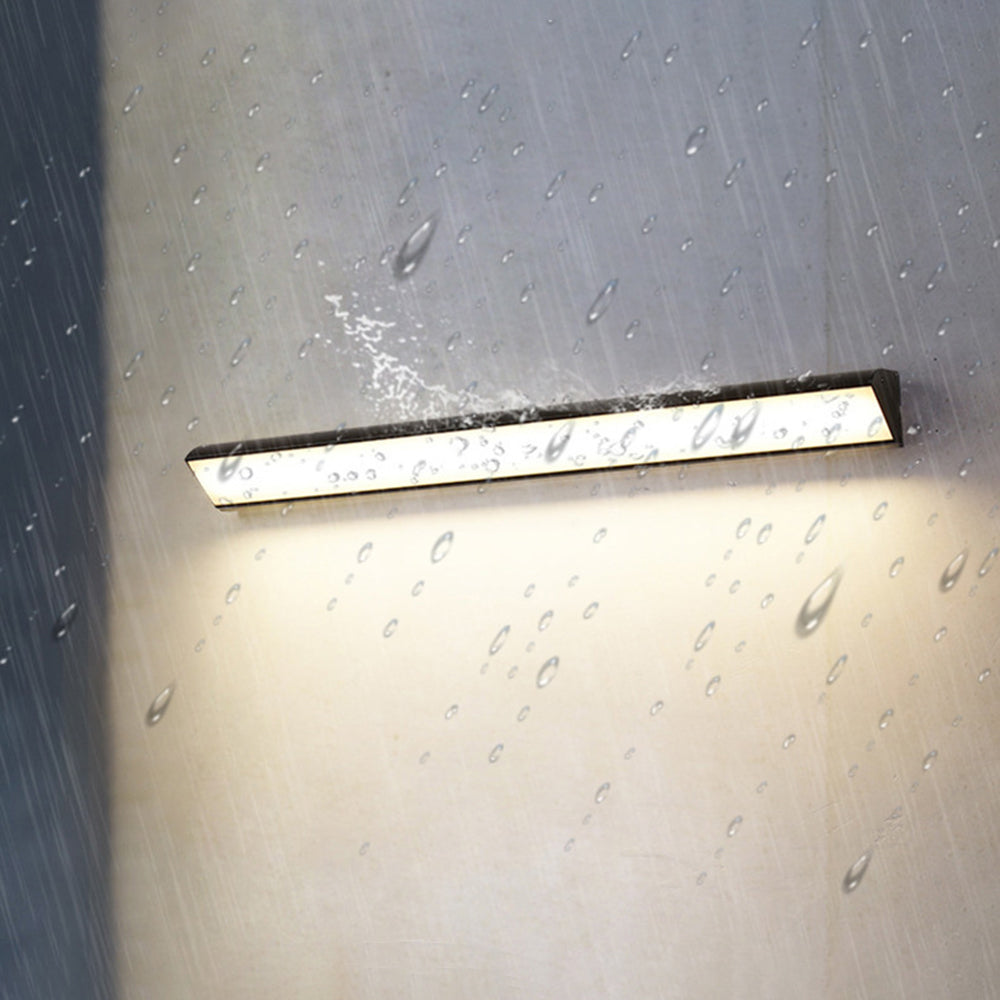 Modern Outdoor Wall Light Metal Acrylic Black Linear LED 40-150cm Garden Balcony Patio Facade Outdoor Lighting | Sansoti