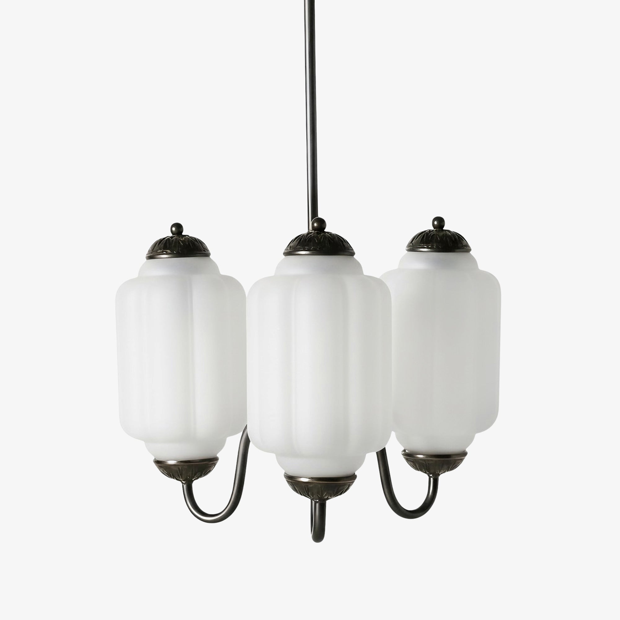Vintage Melkglazen Hanglamp met Gegolfde Rand – Scandinavische Sfeerverlichting voor Keuken en Slaapkamer | Sansoti