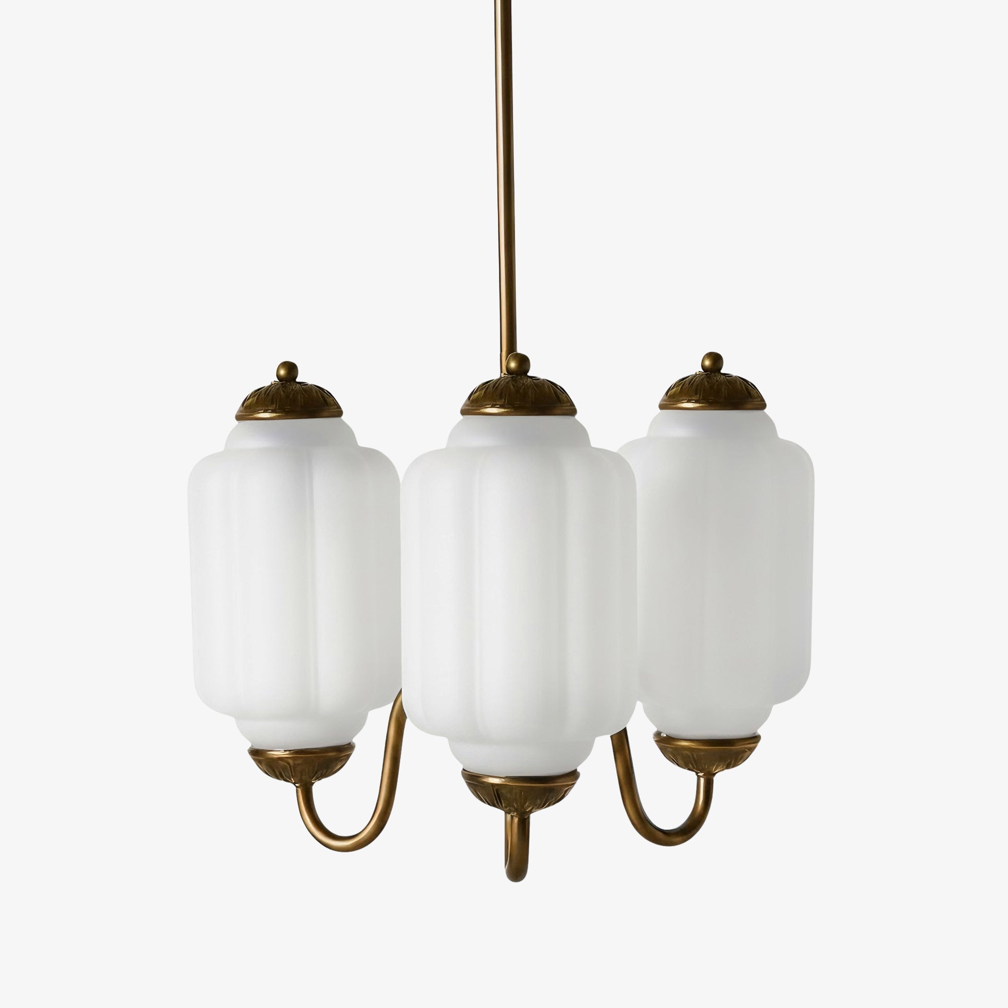Vintage Melkglazen Hanglamp met Gegolfde Rand – Scandinavische Sfeerverlichting voor Keuken en Slaapkamer | Sansoti