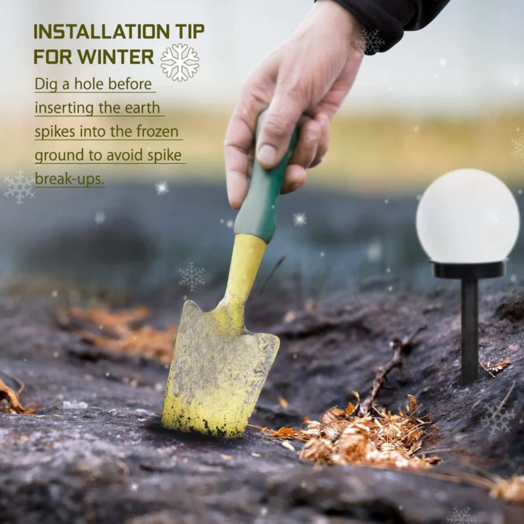Wasserdichte Solar-Gartenleuchten im 3er-Set mit Kugeldesign für Gartenwege, Rasen und Terrasse | Restfield