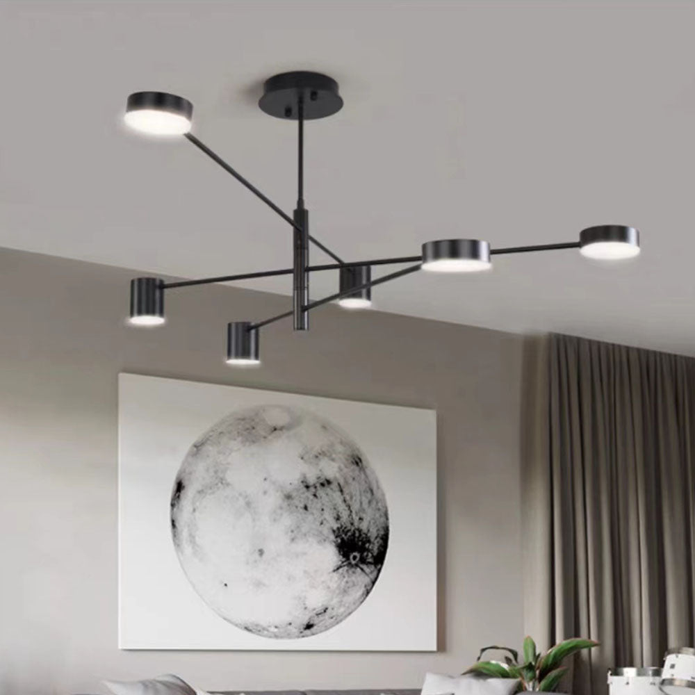 Industriële Hanglamp Takstructuur Metaal LED Verlichting Woonkamer Slaapkamer Eetkamer Modern Zwart Goud | Sansoti