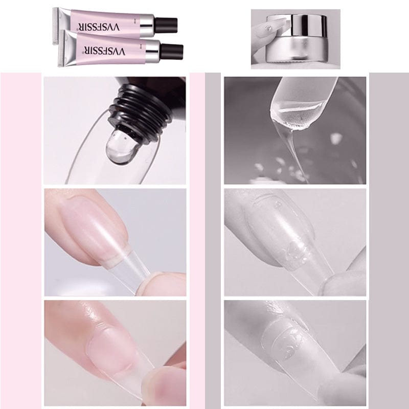 Kunstnagel-Starterset mit UV-Lampe und Entferner – komplettes professionelles Nagelkunst-Set für zu Hause | Sansoti