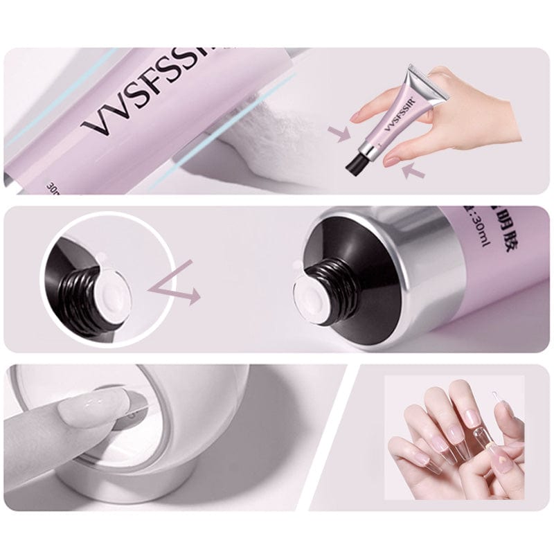 Kunstnagel-Starterset mit UV-Lampe und Entferner – komplettes professionelles Nagelkunst-Set für zu Hause | Sansoti
