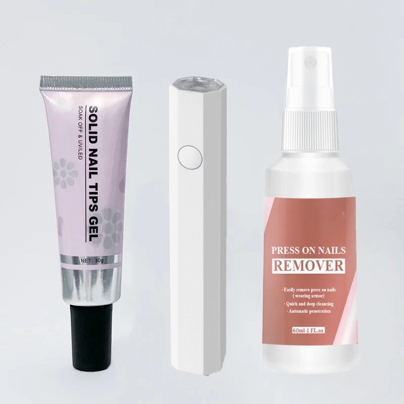 Kunstnagel-Starterset mit UV-Lampe und Entferner – komplettes professionelles Nagelkunst-Set für zu Hause | Sansoti