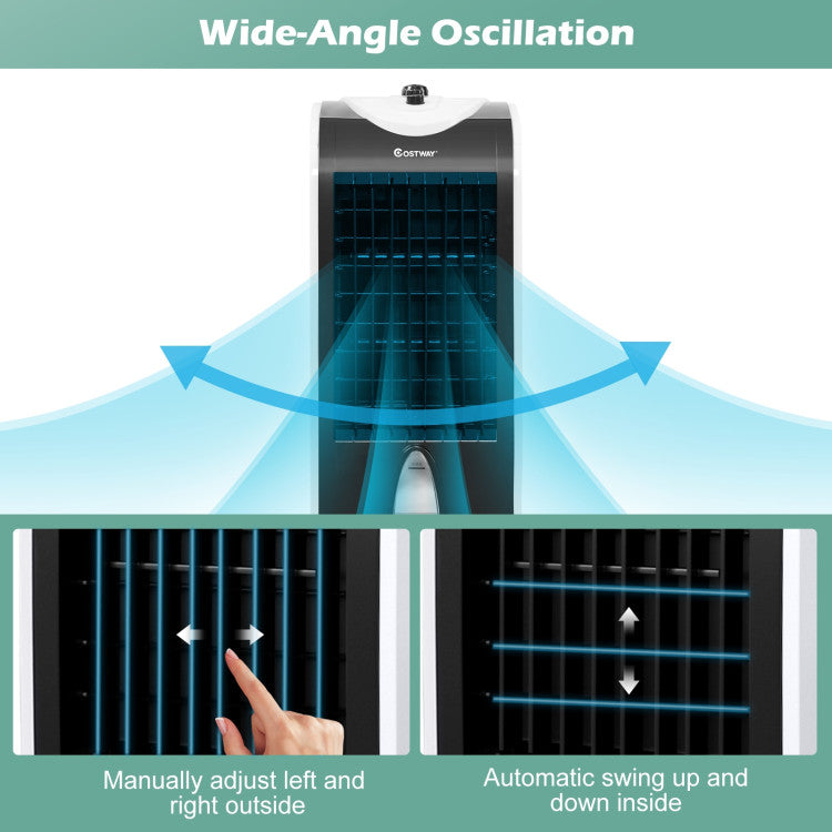 3-in-1 Mobiele Luchtkoeler met Verdampingskoeling & Wasbaar Filter | Sansoti