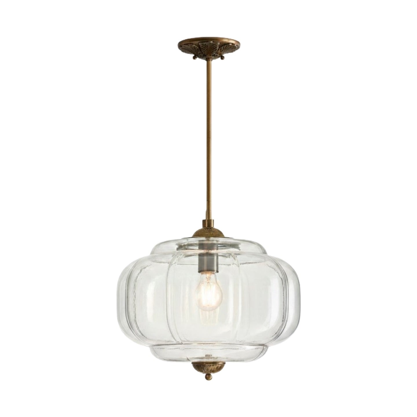Vintage Melkglazen Hanglamp met Gegolfde Rand – Scandinavische Sfeerverlichting voor Keuken en Slaapkamer | Sansoti