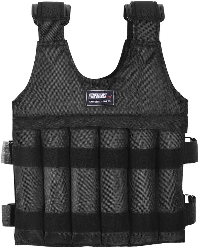 Verstelbaar Gewichtsvest voor Krachttraining tot 30kg Weerstand Bodyweight Cardio HIIT Fitness Workout | Sansoti