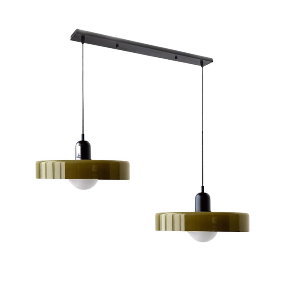 Luccon Doppelte Hängeleuchte Glas G9 35 cm Modern Esstisch Wohnzimmer Design Beleuchtung | Restfield