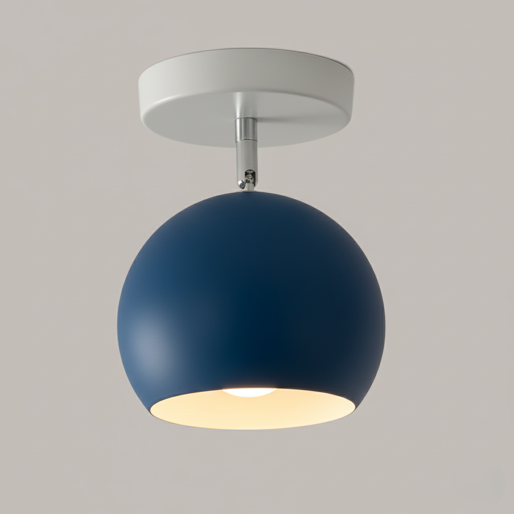 IJzeren Plafondlamp met Houtaccenten – Kleurrijk Design voor Gang en Woonkamer | Sansoti