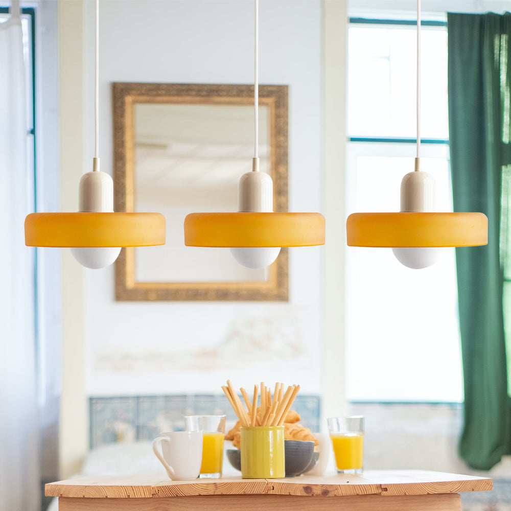Luccon Triple Hanglamp Glas G9 Retro Kleuren Eettafel Woonkamer Design Verlichting Meerlamp | Sansoti