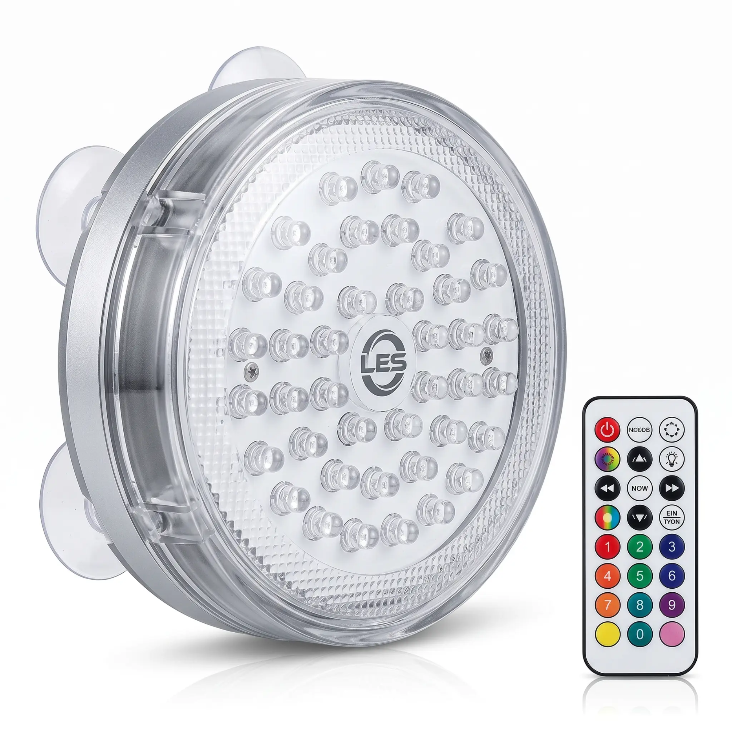 Waterdichte LED Lamp op Afstandsbediening met Magnetische Zuignap – Onderwater Sfeerverlichting voor Zwembad Aquarium Vijver | Sansoti