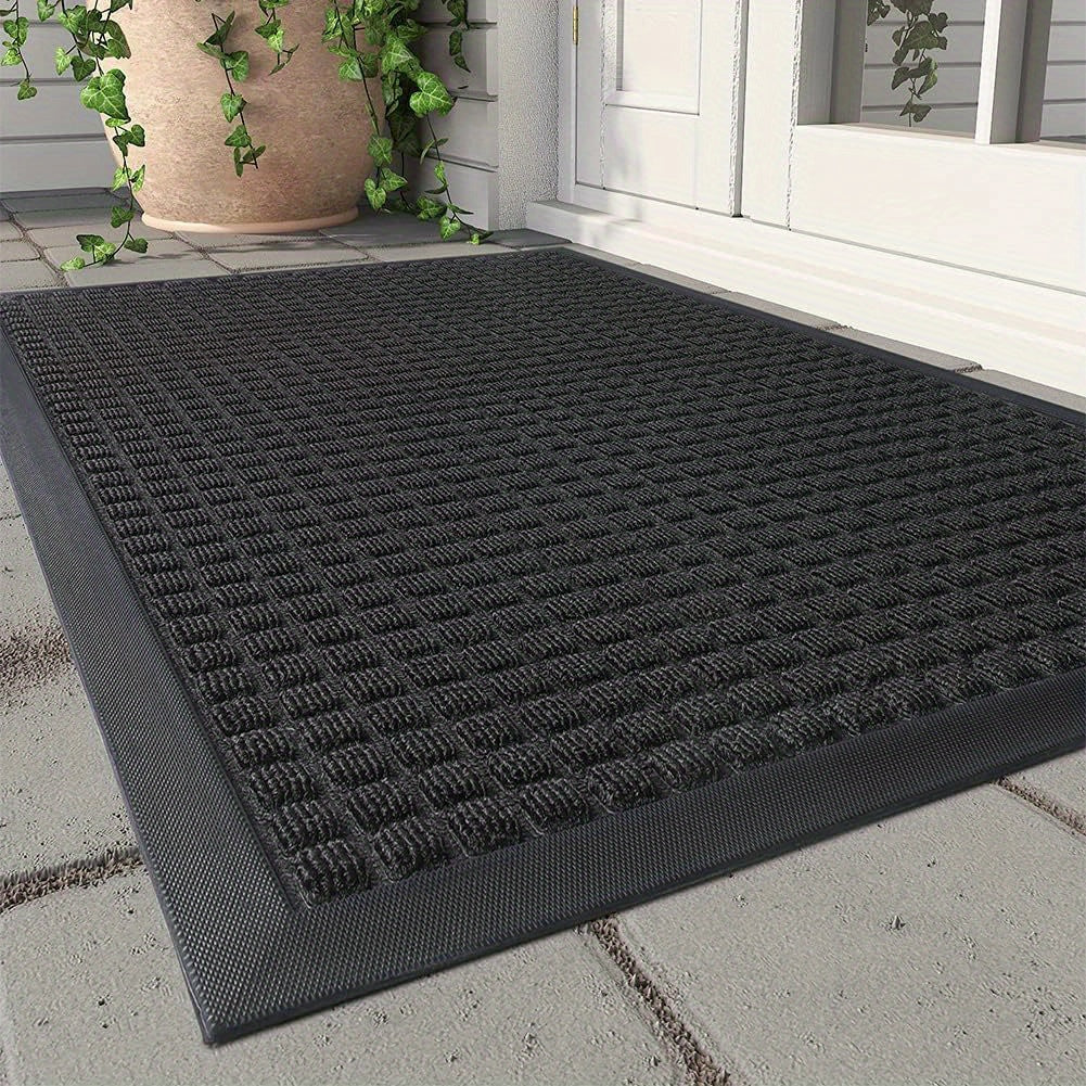 Paillasson résistant aux intempéries avec dessous antidérapant pour une utilisation à l’intérieur et à l’extérieur, tapis antidérapant pour l’entrée | Sansoti