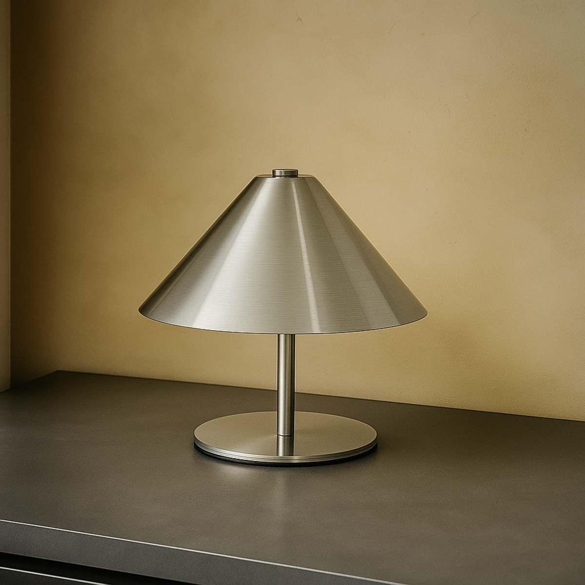 Portable LED Table Lamp with Touch Control Dimmable Rechargeable Gold Silver Iron ABS 3 Settings Mood Lamp | Sansoti