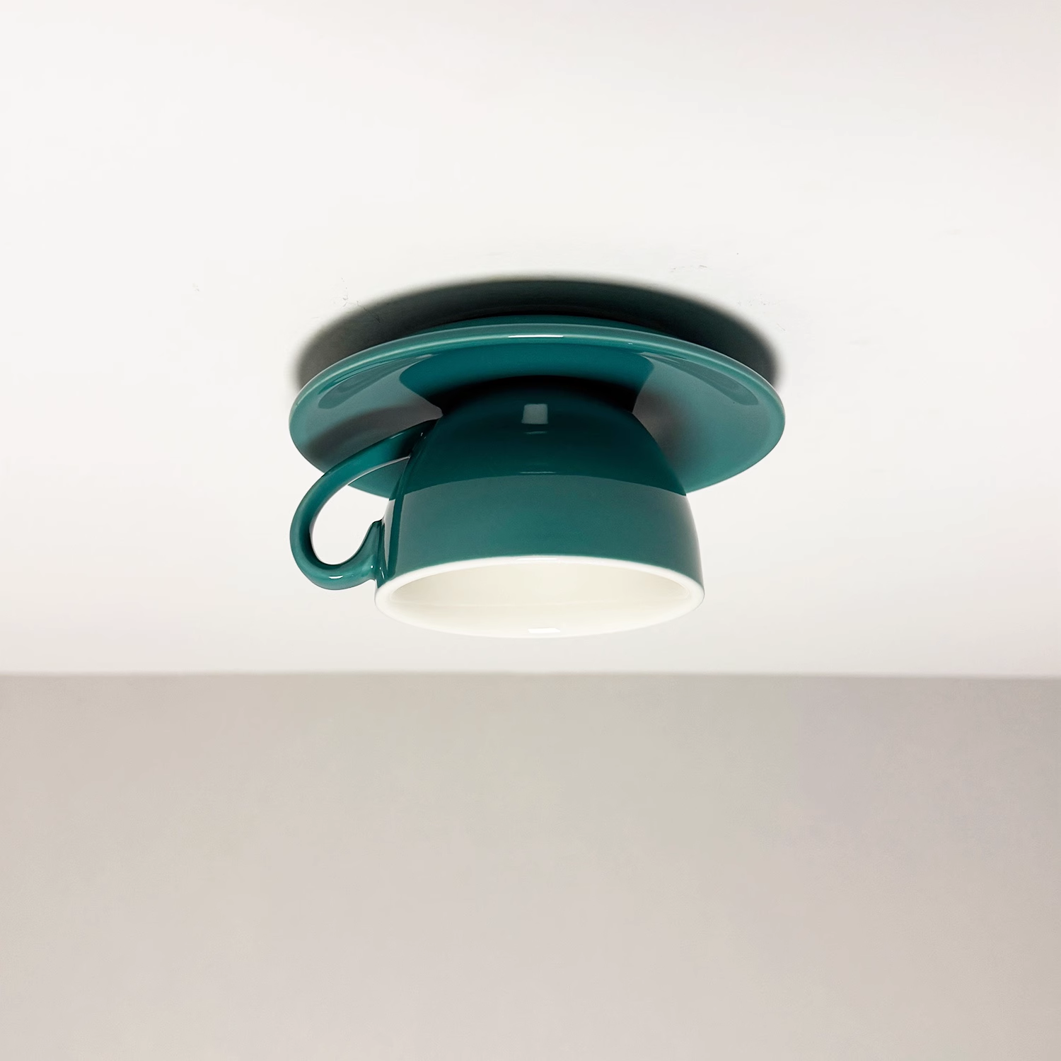 Deckenleuchte Keramik Kaffeetasse Form LED Blau Rosa Gelb Schlafzimmer Wohnzimmer Verspieltes Design | Restfield