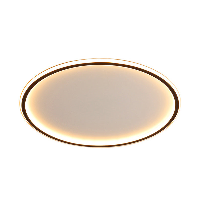 Moderne Plafondlamp Aluminium LED Rond Zwart 40/50/60cm Dimbaar met Afstandsbediening Scandinavisch Design | Sansoti