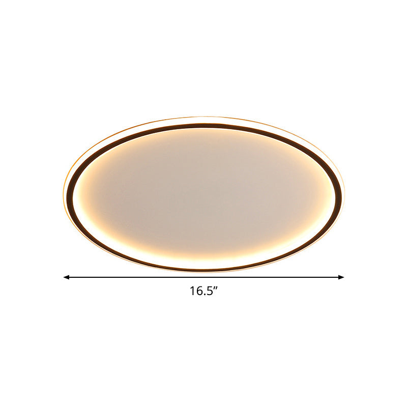Moderne Plafondlamp Aluminium LED Rond Zwart 40/50/60cm Dimbaar met Afstandsbediening Scandinavisch Design | Sansoti
