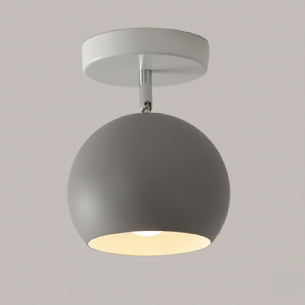 IJzeren Plafondlamp met Houtaccenten – Kleurrijk Design voor Gang en Woonkamer | Sansoti