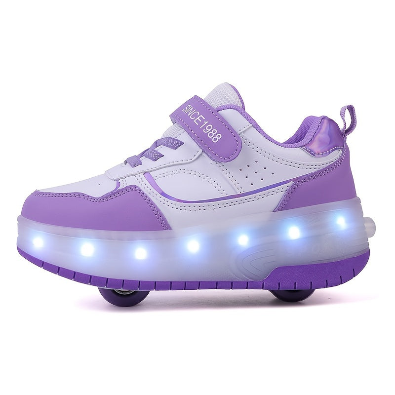 Rollerschoenen voor Kinderen met LED-verlichting – Sportieve Sneakers met Wieltjes – Comfortabel en Veilig – Maat 29-40 | Sansoti