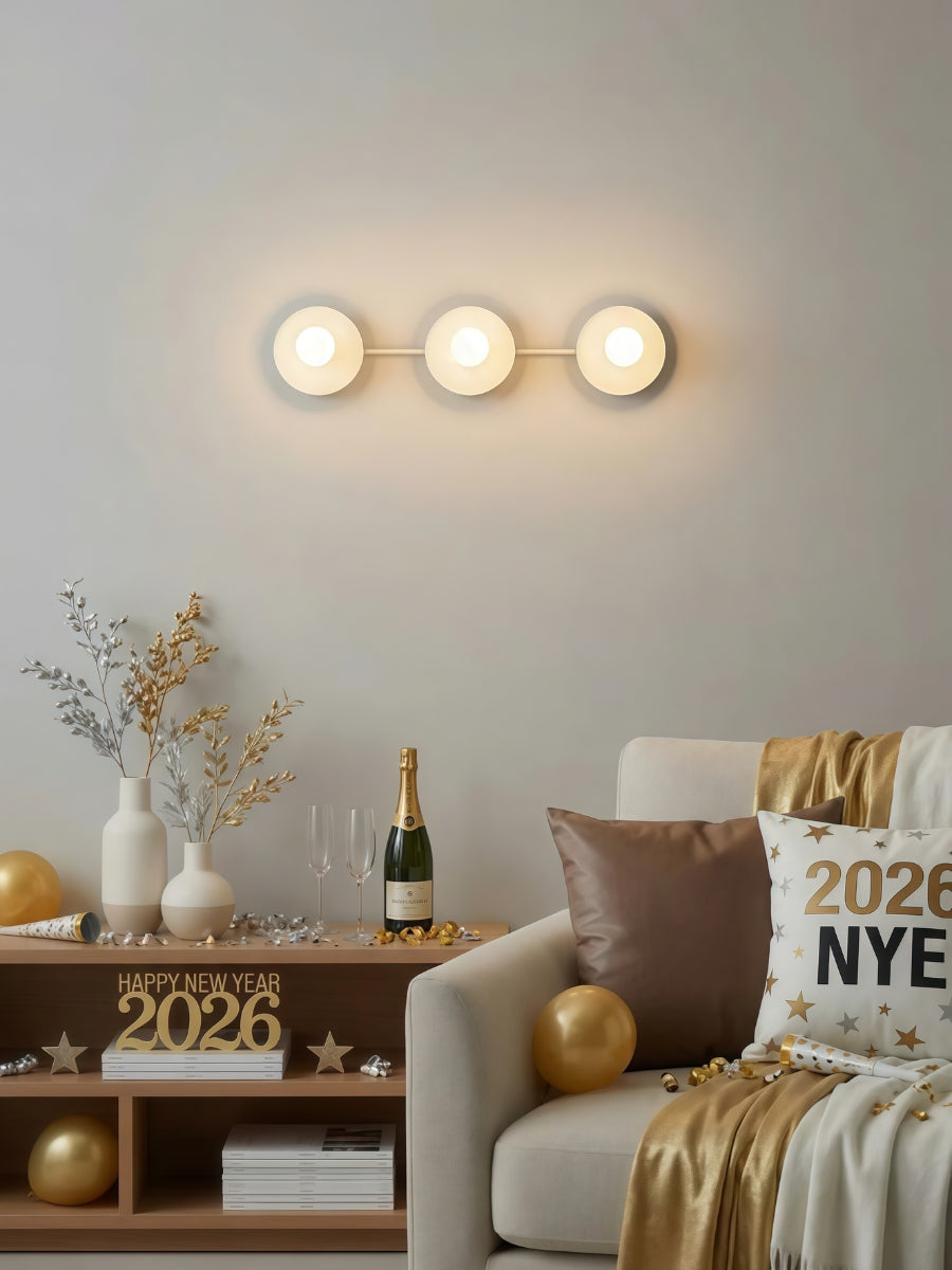 Minimalistische Badkamerlamp met Drie Lichtpunten - Verkrijgbaar in Meerdere Kleuren | Sansoti