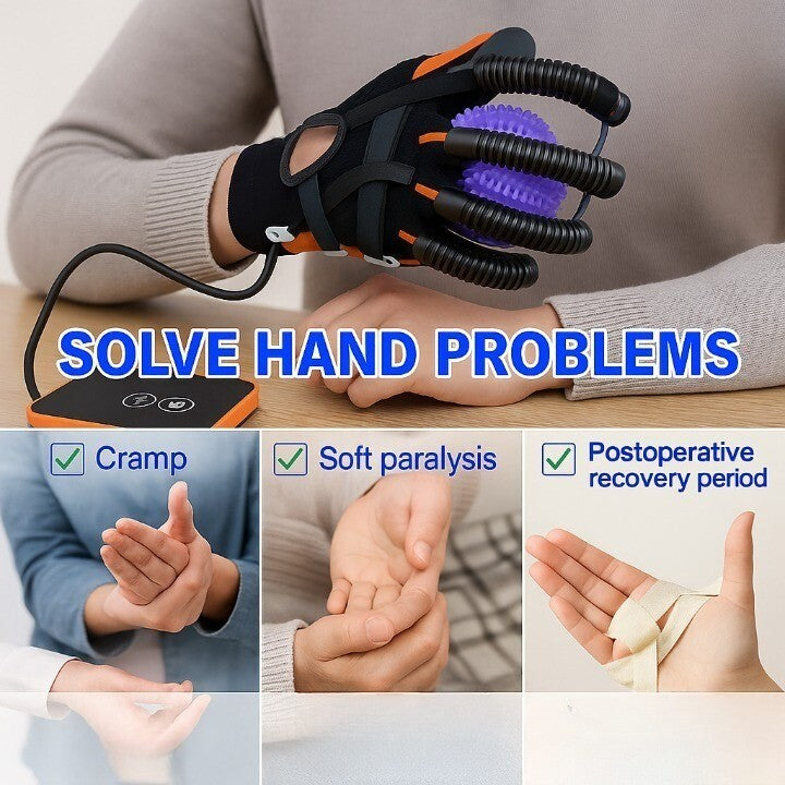 Automatische Handtrainer Handschoenen voor Revalidatie en Vingerkracht – Verstelbaar Revalidatiesysteem voor Thuis | Sansoti