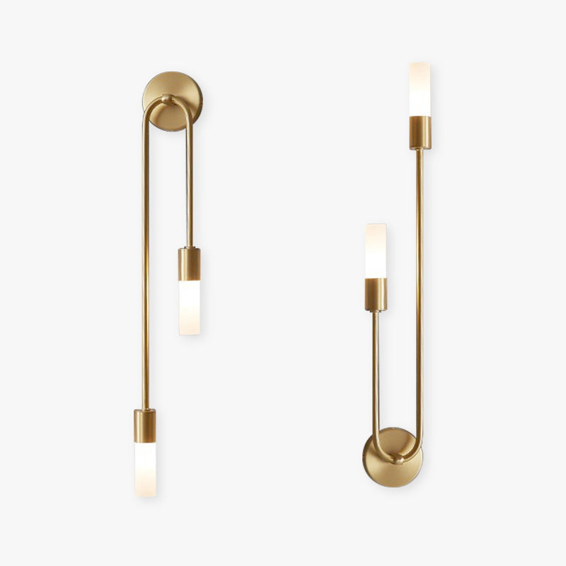 Applique murale LED en métal et acrylique doré au design moderne pour chambre et salon, éclairage indirect, luminaire mural d’ambiance | Sansoti