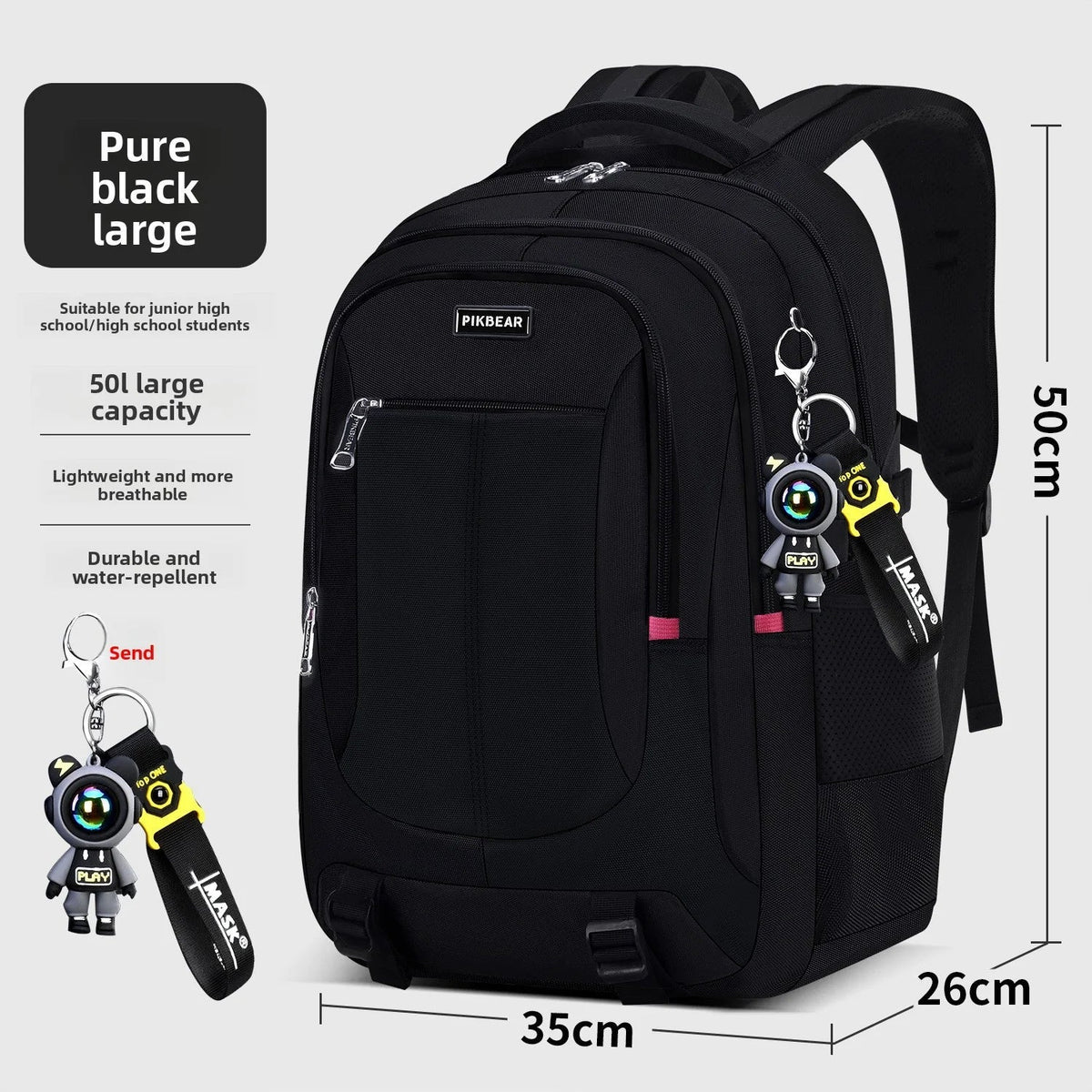 Schulrucksack M/L mit Laptopfach Schwarz Blau Camouflage Ergonomisch Komfortabel für den täglichen Gebrauch und die Schule | Sansoti