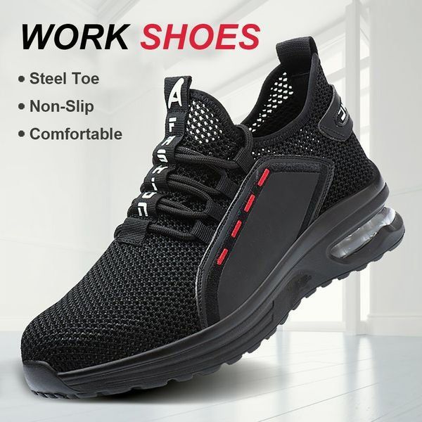 Veiligheidsschoenen met Stalen Neus Ultralight Antislip Werkschoenen Ademend voor Bouw Magazijn Industrie | Sansoti