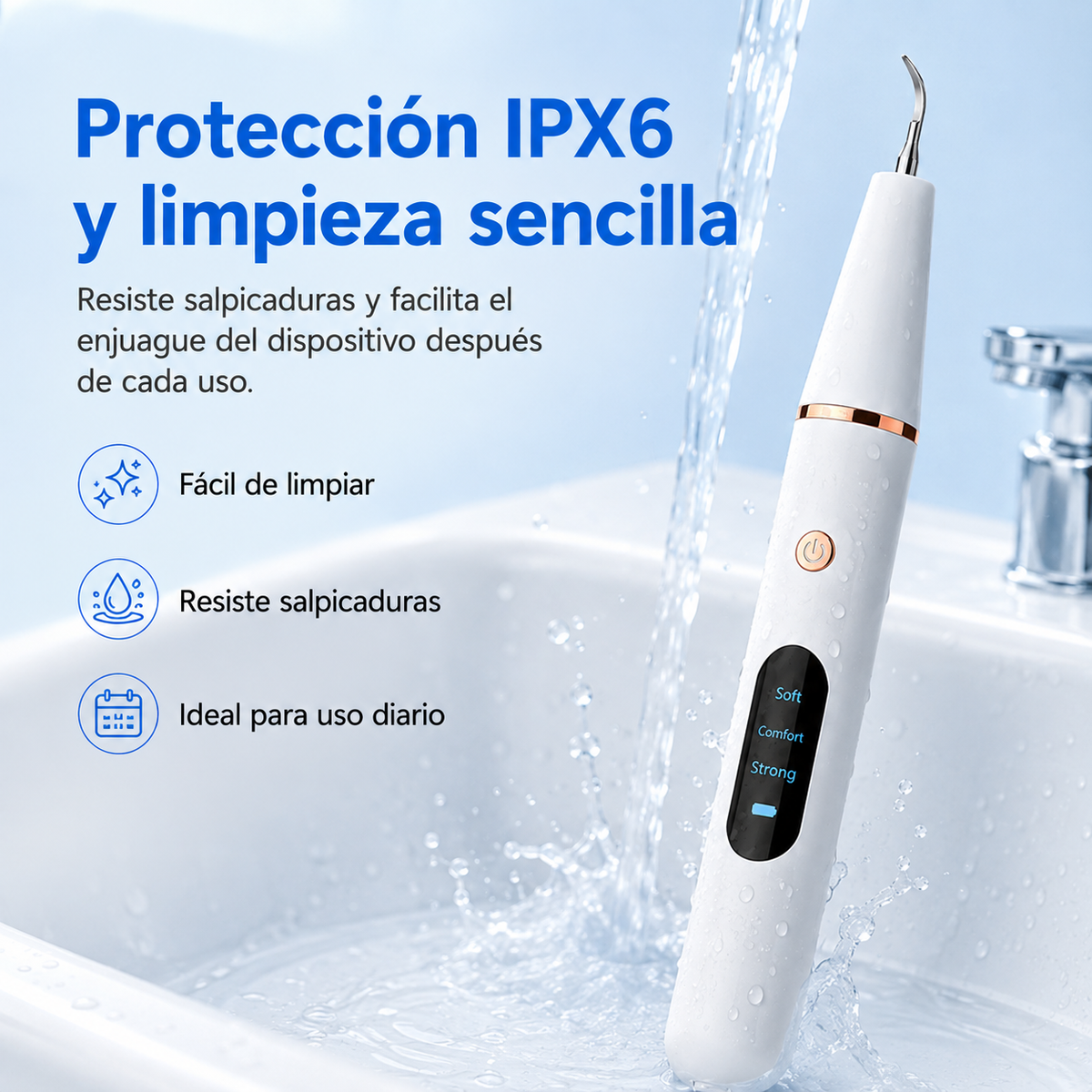 Ultrasonic Tartar Remover with 38kHz LED Light for Professional Dental Care and Clean Teeth at Home | Sansoti