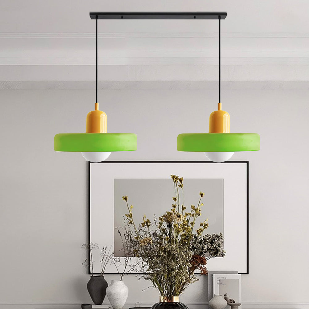 Luccon Doppelte Hängeleuchte Glas G9 35 cm Modern Esstisch Wohnzimmer Design Beleuchtung | Restfield
