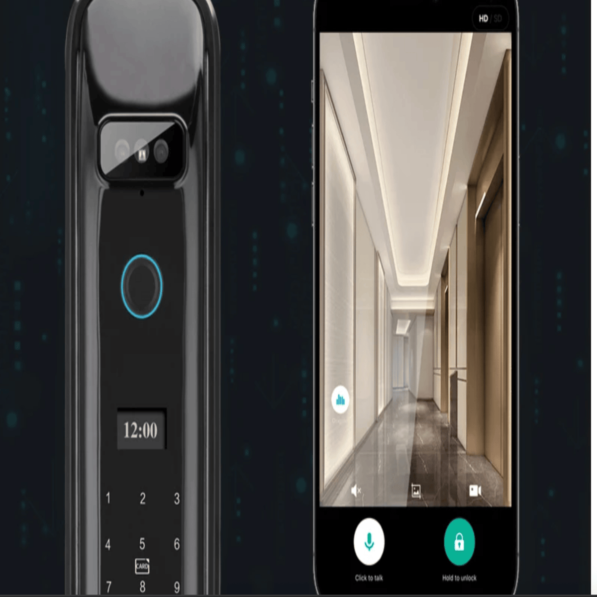 Biometric Door Lock with Facial Recognition & App Control for Front Door Security Access Control | Sansoti
