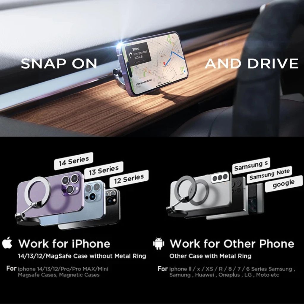 Magnetische Telefoonhouder Auto 360° Draaibaar Verstelbaar Dashboard Ventilatierooster Universele Smartphone Houder | Sansoti