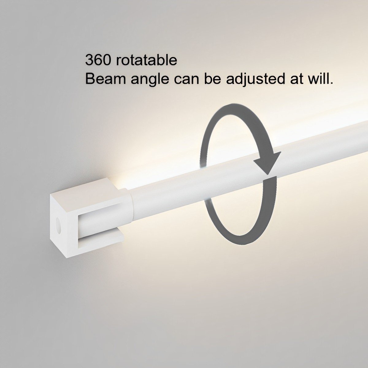 Applique murale LED orientable Strip noir et blanc au design minimaliste, réglable à 360 degrés, éclairage d’ambiance moderne | Sansoti