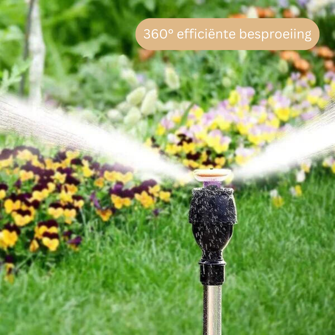 360° Roterende Tuinsproeier met Verstelbaar Sproeipatroon – Ideaal voor Gazons en Tuinen | Sansoti