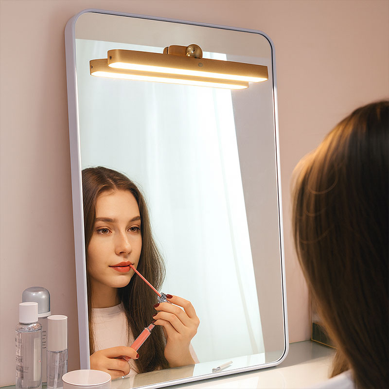 Draadloze Magnetische Wandlamp LED Verstelbaar Oplaadbaar Houtlook Sfeerverlichting Slaapkamer Keuken Woonkamer | Sansoti