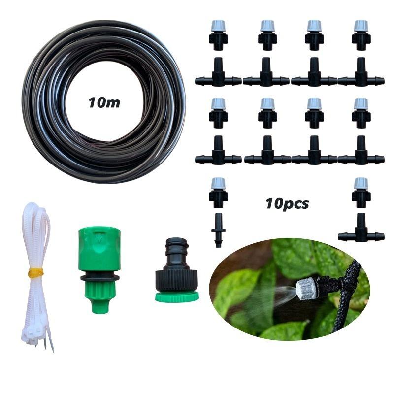 Verstelbaar Druppelirrigatiesysteem 10 Meter Automatisch Tuinbewatering Sproeiset Waterbesparend Planten | Sansoti