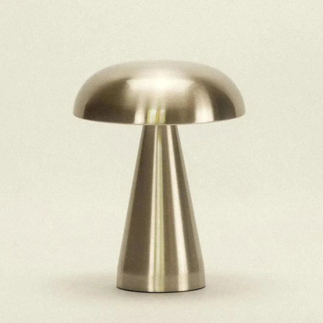 Lampe de table Sans fil Rechargeable USB-C Toucher Dimmable Métal Or Aluminium Terrasse | Restfield