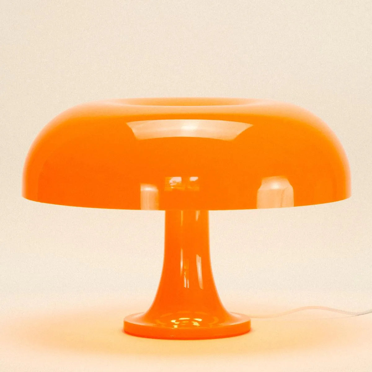 Tischleuchte Acryl Design Ikonisch 32cm Blutorange Schneeweiß Stimmungslicht Modern | Restfield