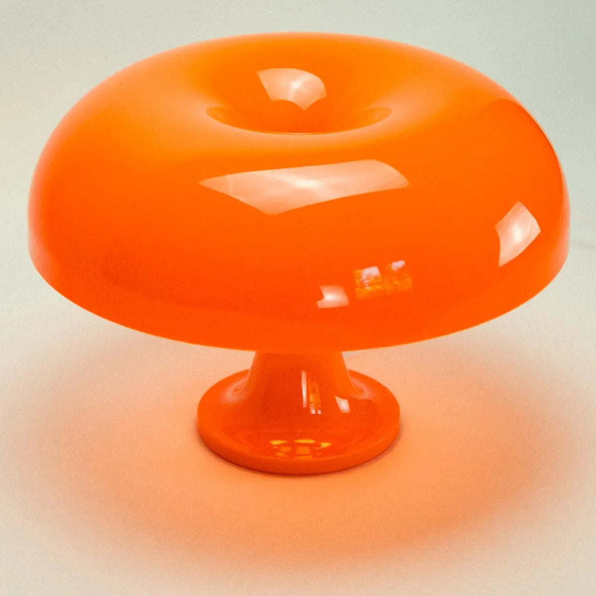 Tischleuchte Acryl Design Ikonisch 32cm Blutorange Schneeweiß Stimmungslicht Modern | Restfield