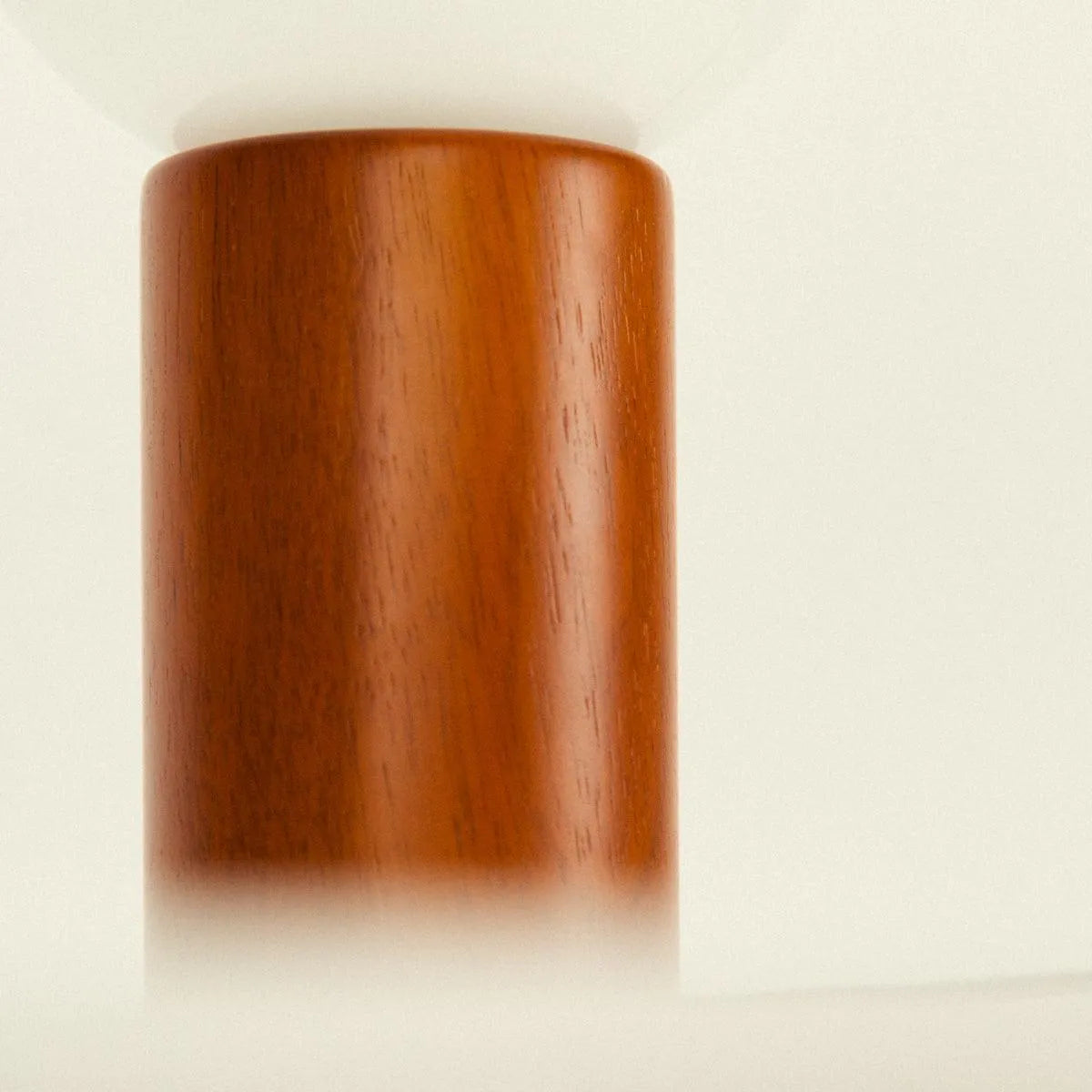Tafellamp Hout Glas Vintage Mid-Century 28cm Ronde Bol Nachtkastlamp Slaapkamer | Sansoti