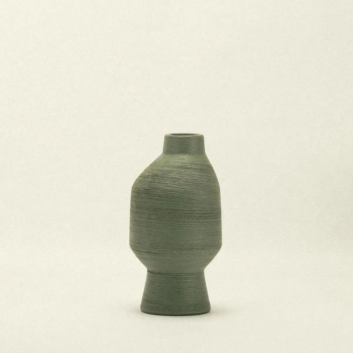 Vaas Keramiek Groen Organisch Sculptuur 20cm 30cm 40cm Woonkamer Decoratie Modern | Sansoti